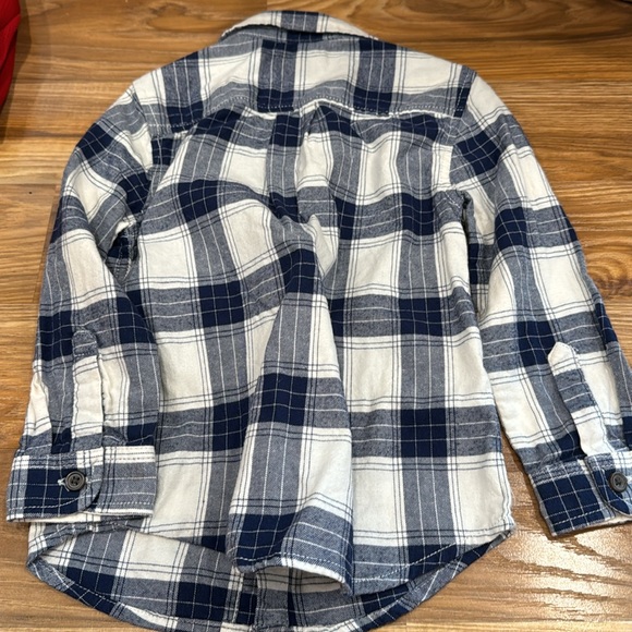 Boys 4t toddler button down flannel long sleeve shirt top - Picture 4 of 4